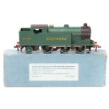 A Hornby Dublo 0-6-2 class N2 tank locomotive EDL7. An example in dark green Southern livery, RN