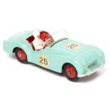 Dinky Toys Triumph TR2 Sports Car (111). An example with turquoise body, white driver, red