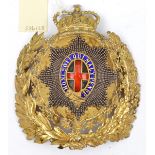 An assembled ERII officer’s HP of the Life Guards, cold enamelled centre, cut star (tarnished)