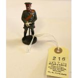 A rare Elastolin figure of Hindenburg. With porcelain head, in full Field Marshall uniform, light