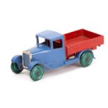 A scarce 1930’s Meccano Dinky Toys Motor Truck 22C. An example in mid blue with red rear body and