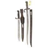 A Chassepot bayonet, Knight’s head mark at forte, no marks on backstrap, nos to crossguard and