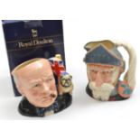 A R. Doulton Character of the Year jug “Winston Churchill” , head and shoulders, the handle in the