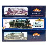 3 Bachmann OO BR Standard 4-6-0 tender locomotives. 2x class 4MT – 75003 (31-106A) and 75069 (31-