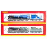 2 Hornby Railways BR rebuilt Merchant Navy class 4-6-2 tender locomotives. Bibby Line 35020 (