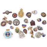 27 lapel badges, mostly enamelled, including 2 types “Home Guard” another “HG”, Royal Army Reserve