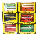 20 Corgi Routemaster Buses. Various liveries including 5x London Transport – Lion Bar, Gamleys, Army
