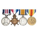 Four: Military Medal, Geo V first type (M2-201019 Sjt D B Gibb RASC), 1914-15 star, (2514 Pte D Gibb