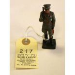 A scarce Lineol figure of Field Marshall Blomberg. In full green army uniform, complete with baton