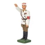 A Lineol composition figure of Ernst Rohm. Standing saluting in white and light brown uniform,