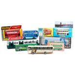 A quantity of mostly double deck buses by Corgi, Dinky, Autocarro etc. 1960’s Corgi L.T. Routemaster