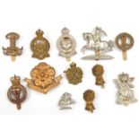 8 yeomanry cap badges: Fife & Forfar WM and do ERII, Lovat Scouts (1498), Northumberland H brass and