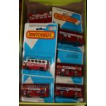 11 Matchbox 75 The Londoner double deck buses. Adverts include 4x Berger Paints, 3x Laker