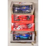 4 1:18 scale Pauls Model Art Formula 1 single seat racing cars. 2x Michael Schumacher Collection