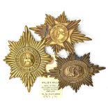 3 Worcester Regt star valise badges: lion in Garter to centre, lion and “Firm” centre, and Worcester