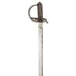 An Indian Army officer’s 1827 pattern sword of the Berar Volunteer Rifles, almost straight, fullered