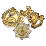 2 bandsman’s badges, “22” Cheshire star and “XXX/XL” POW’s feathers and Sphinx in wreath; a valise