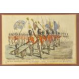 A Geo hand coloured print “Triumph of the British Army, over the French Eagles and Colours, Taken by