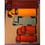 5 Dinky Commercial vehicles. A DG Foden 8-wheel wagon (501), with chocolate brown cab, body and
