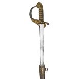 A Wm IV period R Naval officer’s sword, broad, pipe backed blade 31½”, DE at point, etched in