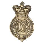 A Geo III cast brass valise badge of the Grenadier Guards, 3 integral lugs. GC Plate 6