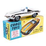 Corgi Toys ‘E’ Type Jaguar Competition Model (312). An example in light gold vacuum plated finish,