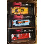 3 Autoart 1:18 scale Le Mans style Sports Prototypes. 2x 1970 Porsche 917K – Gulf Racing, RN1