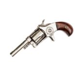 An American 5 shot .32” RF “Napoleon” SA pocket revolver, 6½” overall, octagonal barrel 2¾”,