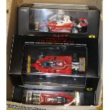 10 Mattel Elite series 1:43 Ferrari Formula 1 & racing cars. 6x 312 – 312B, RN18, 312B2 RN5, 2x