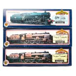 3 Bachmann OO LMS 4-6-0 tender locomotives. 2 Royal Scot class, The Cheshire Regiment 6134 (31-