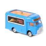 A Corgi Toys Belgian issue Smith’s Karrier Van (471). In mid blue with Patates Frites to opening