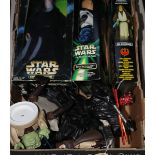 6 Star Wars 12 inch figures. 4 boxed – 2x Action Collection Luke Skywalker and Emperor Palpatine.