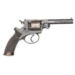 A good 5 shot 120 bore Beaumont Adams double action percussion revolver by Robert Adams, with de