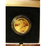 Elizabeth II AV sovereign 1995, Proof issue, Unc in Royal Mint presentation case, this issue limited