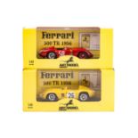 10 Italian made Art Model 1:43 Ferrari. 2x 500TR – Monza 1956 RN58 Strabba and Mille Miglia 1957
