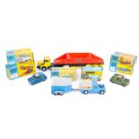 12 Corgi items. 2x Corgi Major Toys; a Mack Truck with articulated trailer and 2 containers and a