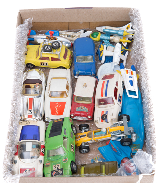 A small quantity of Corgi Toys. Including a Mercedes Benz 300SL, Volvo P1800, BMC Mini Cooper,