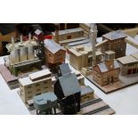 4 scratch-built N gauge line side buildings by the Rev. Edward Beale. Including a factory unit