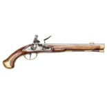 A good Danish 14 bore Model 1772 flintlock cavalry pistol, 20” overall, barrel 13” with large