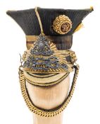A rare pre-1856 officer’s lance cap of the 16th (The Queen’s) Light Dragoons (Lancers), black