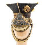 A rare pre-1856 officer’s lance cap of the 16th (The Queen’s) Light Dragoons (Lancers), black