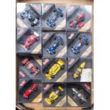 20 Quartzo etc 1:43 racing cars. 7 Ferrari 3x 500F2 – British G.P. 1953 RN9. Avus G.P. 53 RN18 and