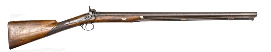 A single barrelled 10 bore percussion sporting gun, by J Wiggan, c 1850, 45½” overall, 29¼” twist