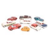 10 Corgi Toys cars. 2x Bentley Continental Sports Saloons one example in green and cream and one