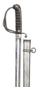 A scarce 21st Hussars officer’s sword, three bar hilt, blade finely etched with 21st Hussars