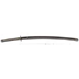 A Japanese sword Katana, 19th century, half groove blade 25” signed Munetada, mismatched mounts,