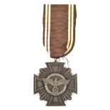 A Third Reich NSDAP long service medal, bronze finish; also an Olympic medal for 1936. GC
