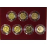 UK: “The Half Sovereign Portrait Collection” from the Royal Mint, comprising 7 coins: Vic. YH 1880