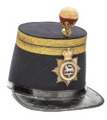 A Colonel’s 1861-69 (Quilted) pattern shako of The 2nd (Queen’s Royal) Regiment, cloth body with