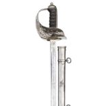 A George VI officer’s 1897 pattern sword of The Royal Engineers, straight fullered blade 33”, by “